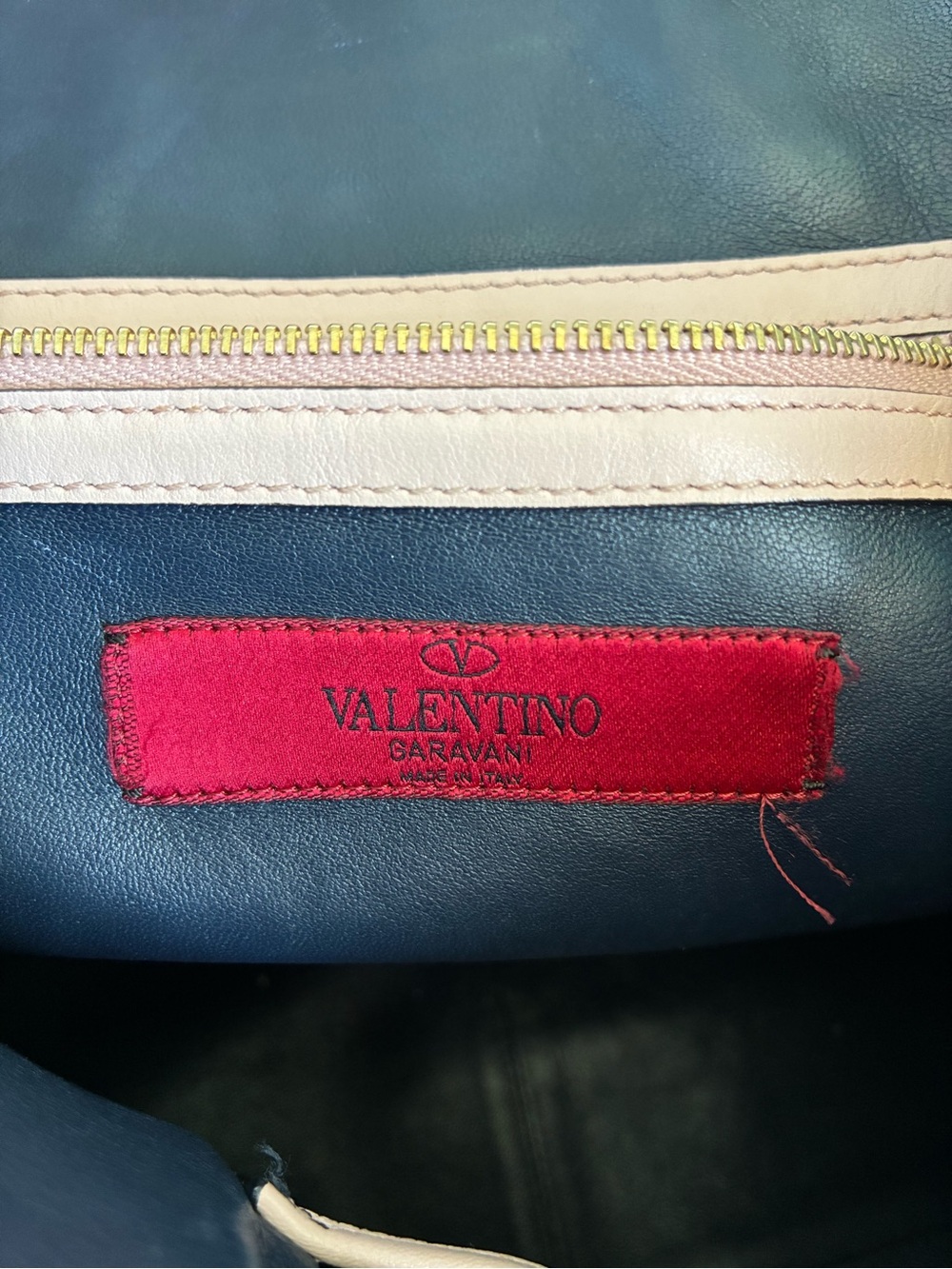 Valentino Garavani Leather Colorblock Shoulder Bag w/ Strap Dust Bag - Picture 12 of 13